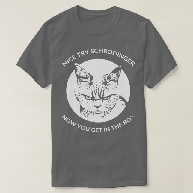 T-shirt Schrodingers Chat Funny physique quantique 1 (Design devant)