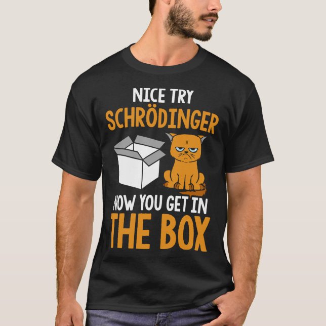 T-shirt Schrödingers Chat Physique Science Nerd (Devant)