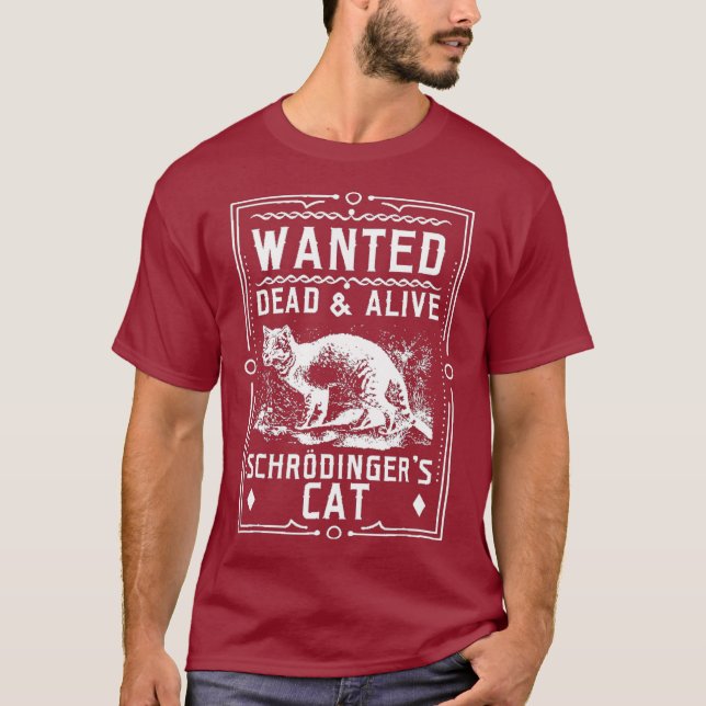 T-shirt Schrodingers Chat Recherché Dead Alive Science (Devant)