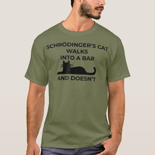T-shirt Schrodingers    chatFunny PHYSICS (Devant)
