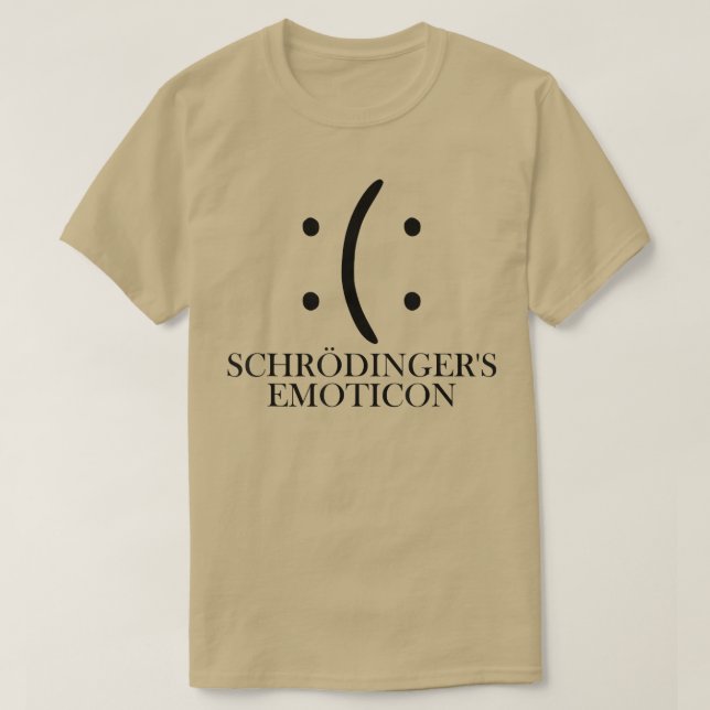 T-shirt Schrodinger's Emoticon Physique Science Smile Nerd (Design devant)