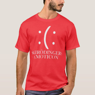 T-shirt Schrodinger's Emoticon Physique Science Smile Nerd