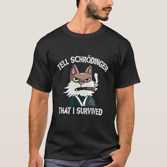 T-shirt Schroedingers Chat Scientist Physique quantique (Devant)