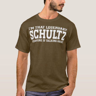 T-shirt Schultz Nom de famille Funny Team Nom de famille S
