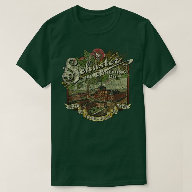 T-shirt Schuster Brewing Co 1871 (Design devant)