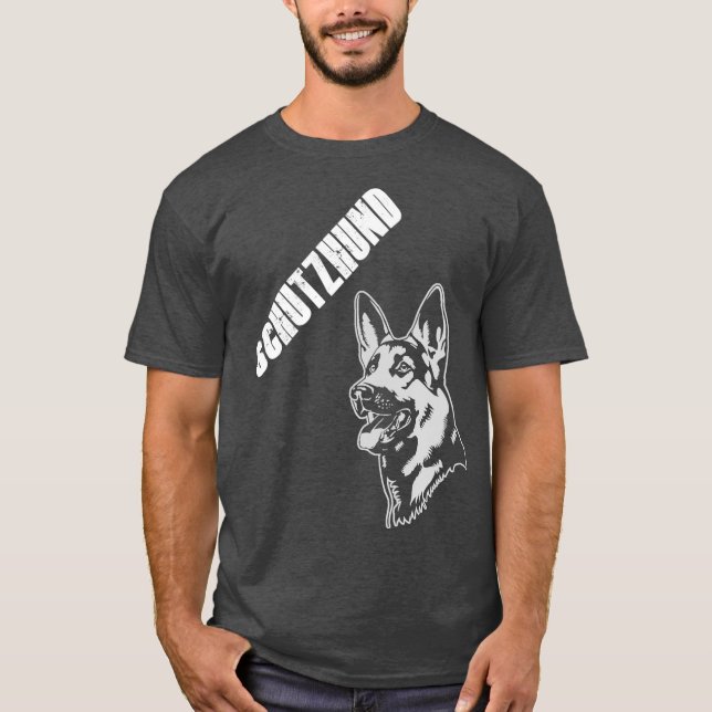 T-shirt Schutzhund Protection chien en allemand Entraîneme (Devant)