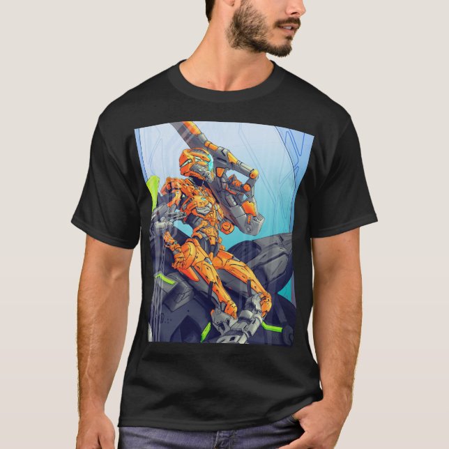 T-shirt Sci-Fi Cyber Biker Trooper (Devant)