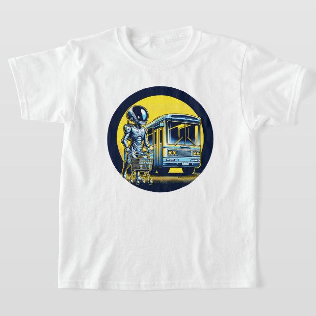 T-shirt Sci-Fi dans la vie quotidienne - Drôle Alien & Rob (Poser)