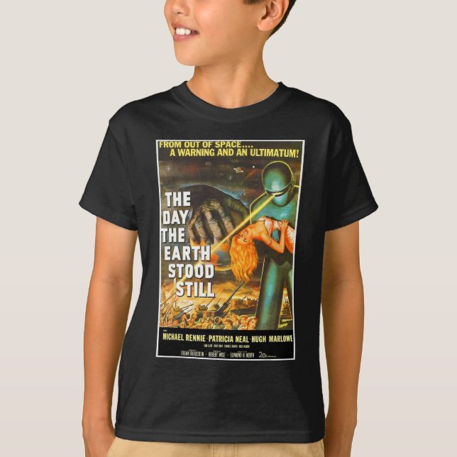 T-shirt Sci Fi Robot Halloween Earth Invasion Science Fich (Devant)