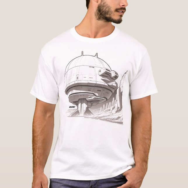 T-shirt Sci-Fi Traversant l'Univers 01 C Avant (Devant)