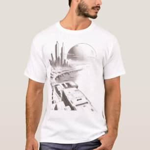 T-shirt Sci-Fi Traversant l'Univers 01 D Avant