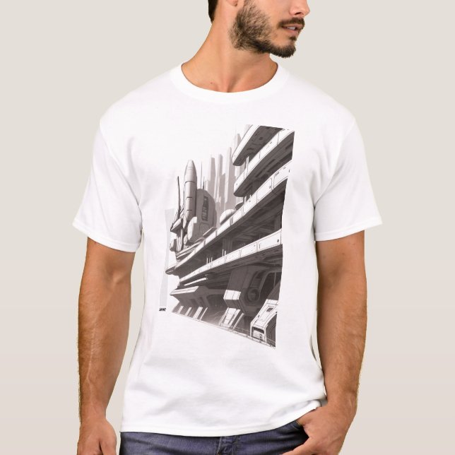 T-shirt Sci-Fi Traversant l'Univers 03 F Avant (Devant)