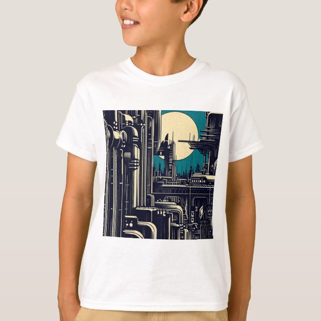 T-shirt Sciage urbain futuriste SF 2 (Devant)