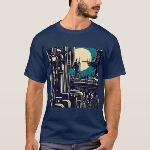 T-shirt Sciage urbain futuriste SF 2