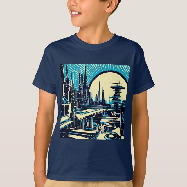 T-shirt Sciage urbain futuriste SF 3 (Devant)