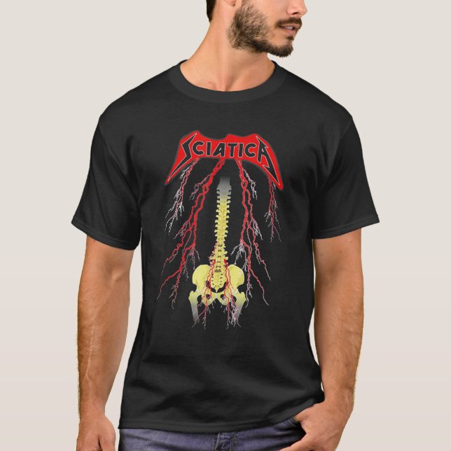 T-shirt Sciatica Skeleton Metal (Devant)