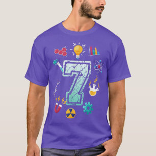 T-shirt Science 7 ans Anniversaire École Fête Scientifi