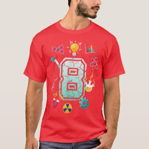 T-shirt Science 8 ans Anniversaire de l'école Fête scienti