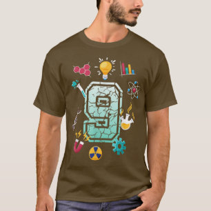 T-shirt Science 9 ans Anniversaire École Fête Scientifi
