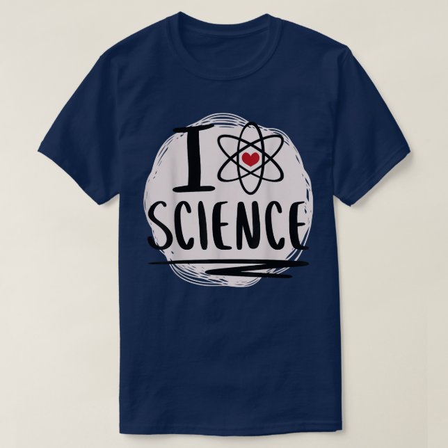 T-shirt Science amour atome amour science (Design devant)