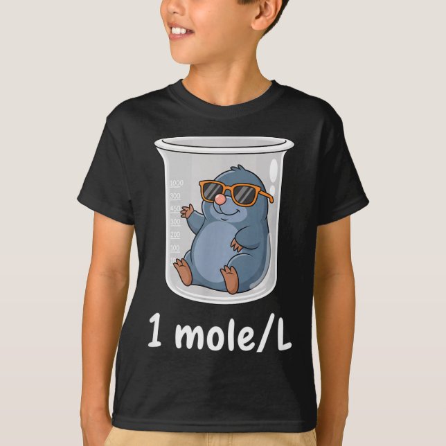 T-shirt Science &amp; Technology Funny Chemistry 1 Mole L  (Devant)