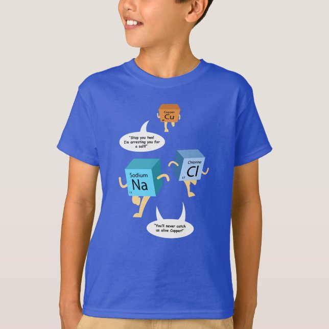 T-shirt Science amusante Éléments de tableau périodique ch (Devant)