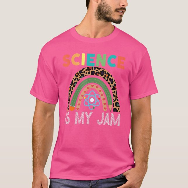 T-shirt Science arc-en-ciel  La science est mon professeur (Devant)