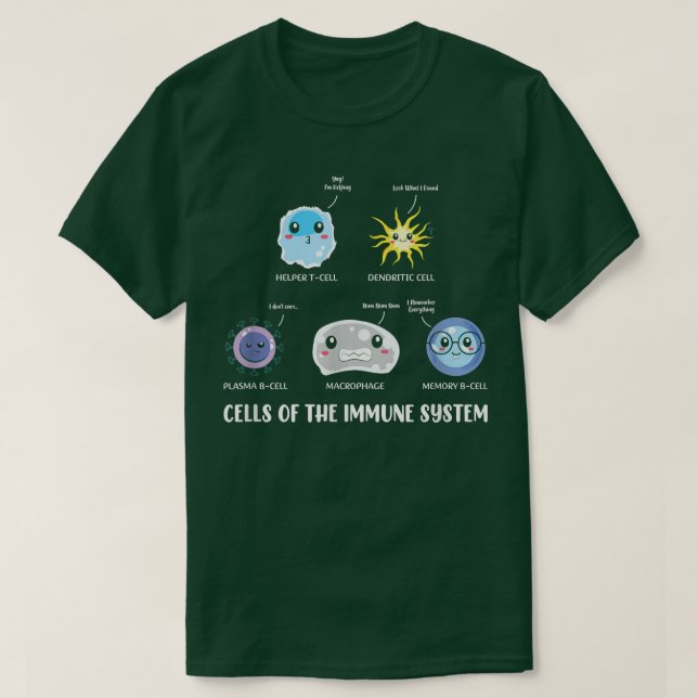 T-shirt Science, Cellules Système Immune Stem Étudiants St (Design devant)