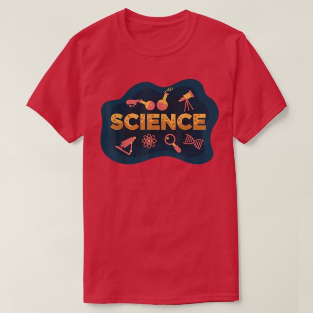 T-shirt Science - chimie physique espace atome ADN (Design devant)