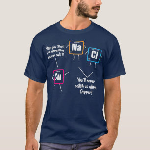T-shirt Science Chimie Professeur Funny Cu Na Cl