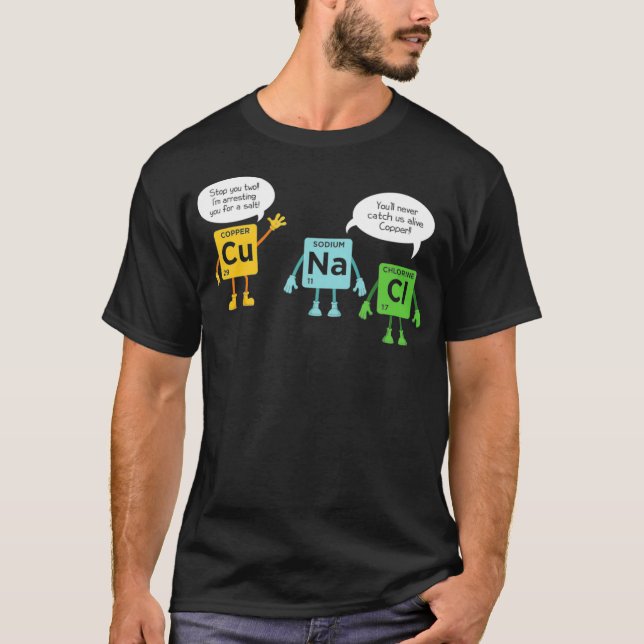 T-shirt Science Chimie Tableau périodique Funny Scientifiq (Devant)