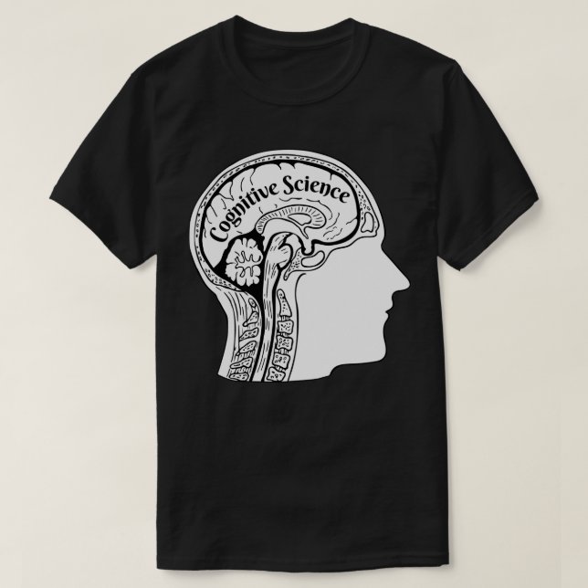 T-shirt Science cognitive Cerveau Crâne Anatomie Dark Acad (Design devant)