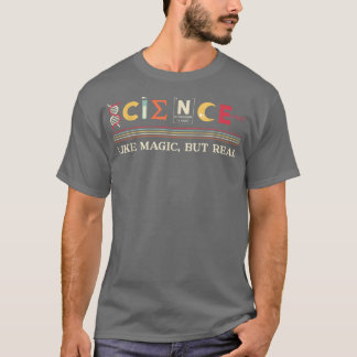 T-shirt Science Comme Magie Mais Réelle Maîtrise De Mathém