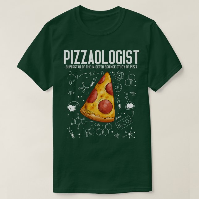 T-shirt Science cool - Etude de Pizzaologiste de la pizza  (Design devant)