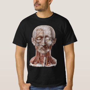 T-shirt Science d'anatomie humaine vintage, tête gorge nez