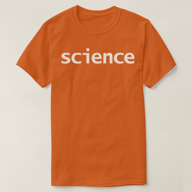 T-shirt Science de la typographie minimale Texte blanc (Design devant)