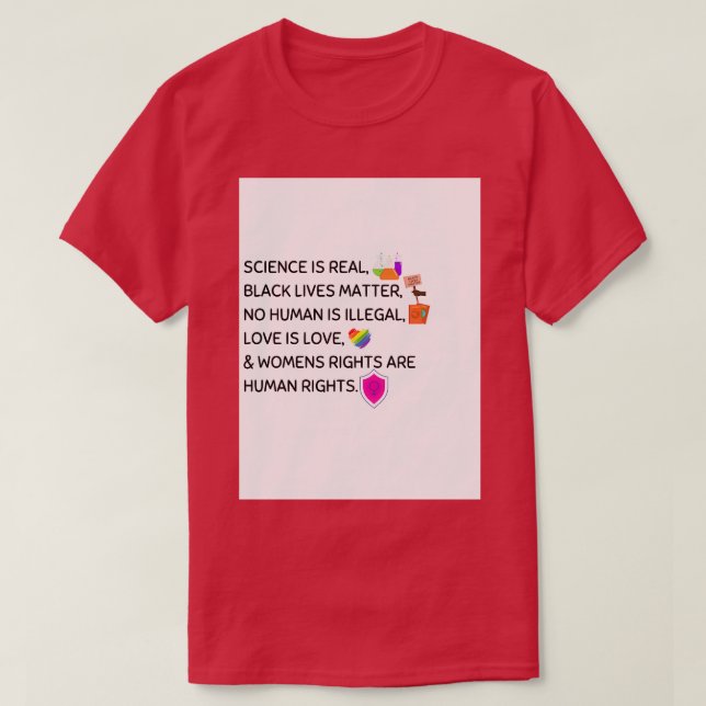 T-shirt Science de l'art progressiste BLM LGBT Féminisme (Design devant)