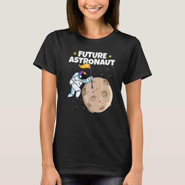 T-shirt Science de l'espace lunaire univers futur A (Devant)