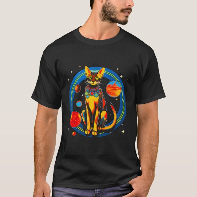 T-shirt Science de l'univers des chats abyssiniques (Devant)