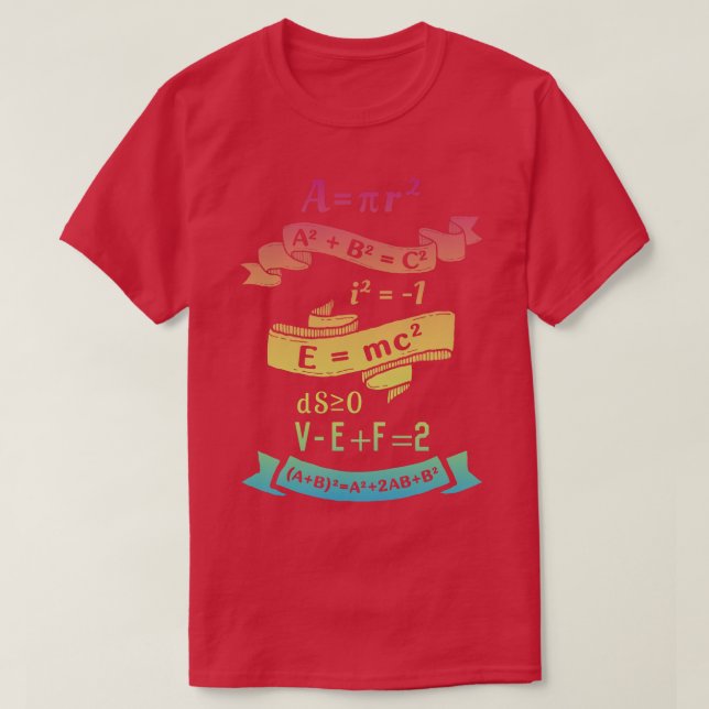 T-shirt Science des mathématiques colorées (Design devant)