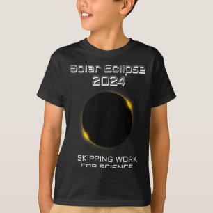T-shirt Science drôle d'éclipse solaire en sautant le trav