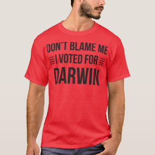 T-shirt Science Drôle Voté Pour Darwin Scientist Biology 1