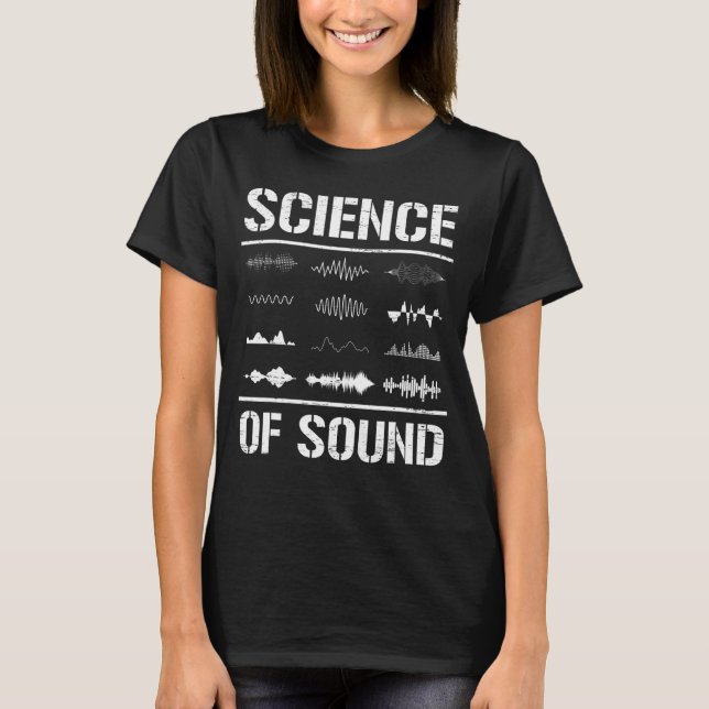T-shirt Science Du Son Audio Chanson Music Guy (Devant)