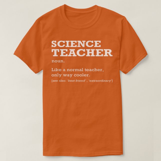 T-shirt Science Enseignant Définition Titre Du Travail Ret (Design devant)