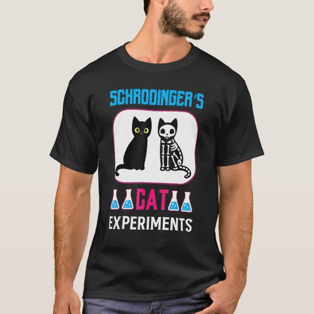 T-shirt Science  Expériences du Chat de Schrödinger (Devant)