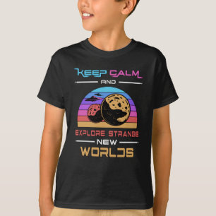 T-shirt Science Fiction Day Space Keep Calm Stars Cadeau