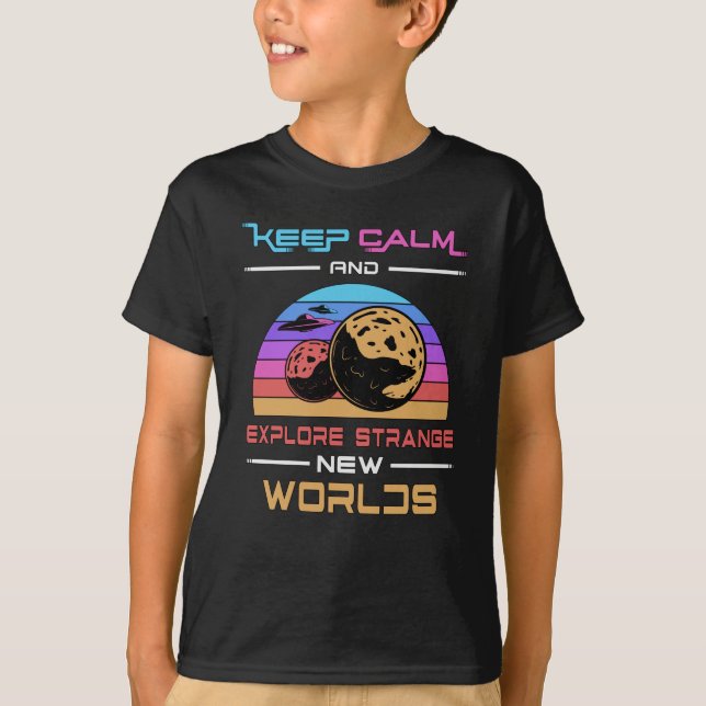 T-shirt Science Fiction Day Space Keep Calm Stars Cadeau (Devant)