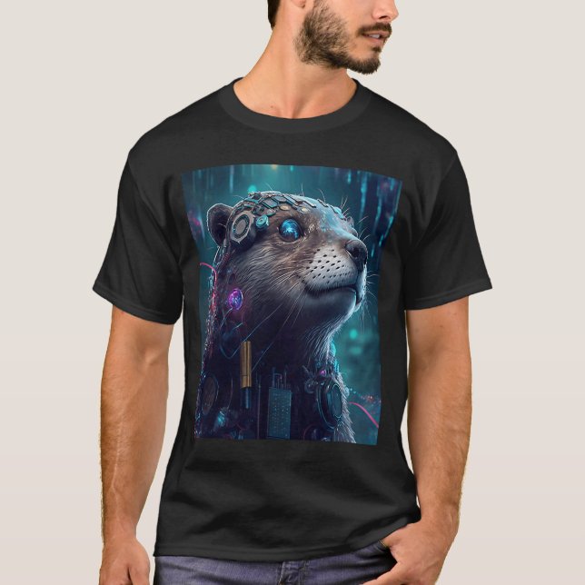 T-shirt Science-fiction Évolution Animal Robot Otter 1 (Devant)