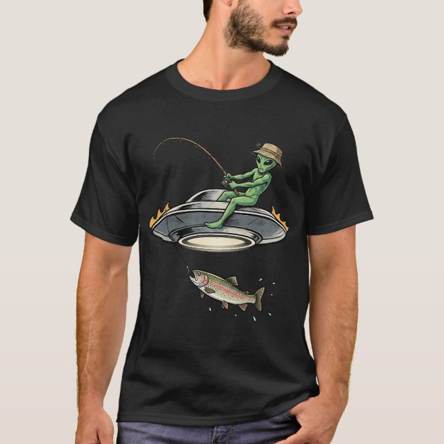 T-shirt Science-fiction, Science-fiction de pêche drôle (Devant)