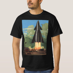 T-shirt Science-fiction vintage, Fusées qui s'envolent hor